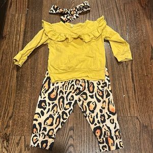 Cheetah girls outfit size 90 (2t) matching headband